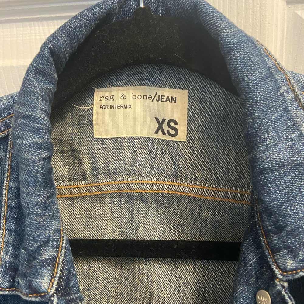 Rag & Bone Jean Jacket w. Leather Sleeves